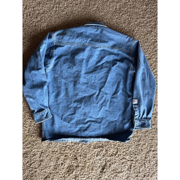 Vintage Classic Buffalo de France Heavyweight M Denim Button Up Work Shirt - Picture 6 of 9
